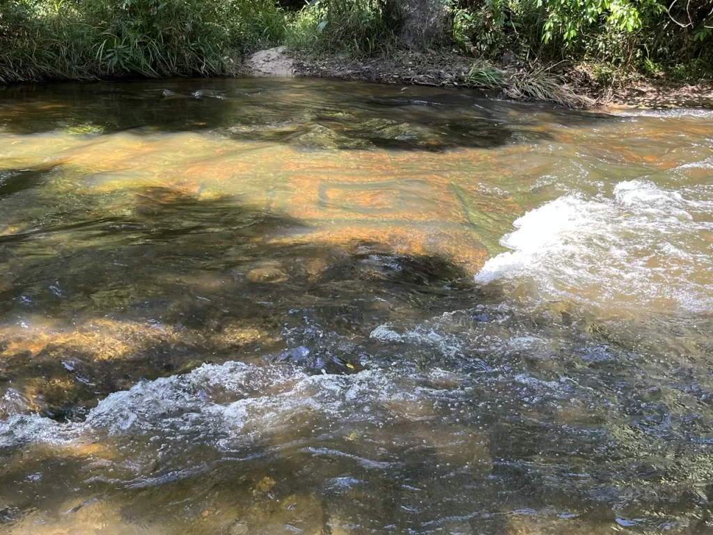 Phnom Kulen Kbal Spean 1000 lingas underwater carvings, a remnant of the ancient Khmer Empire of Angkor Wat