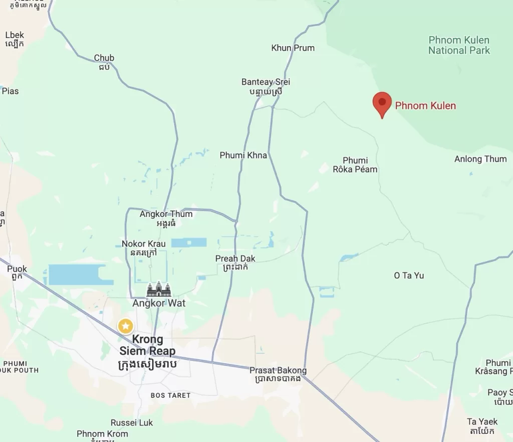 Phnom Kulen National Park Map