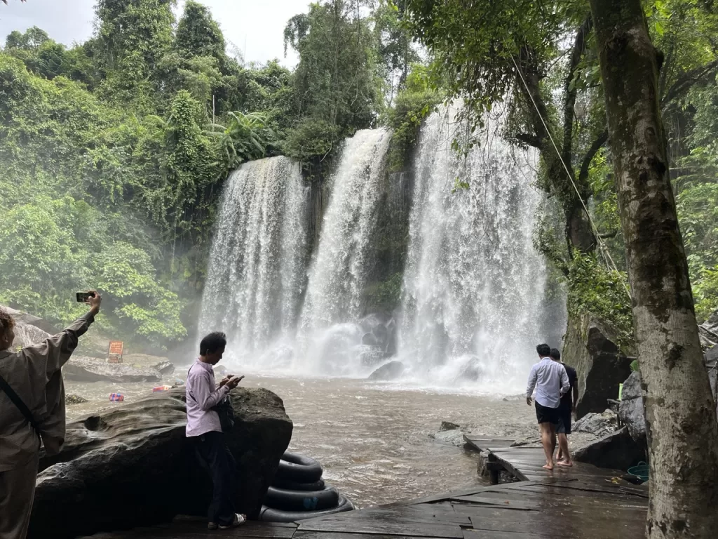 Waterfalls at Phnom Kulen National Park in Krong Siem Reap Cambodia