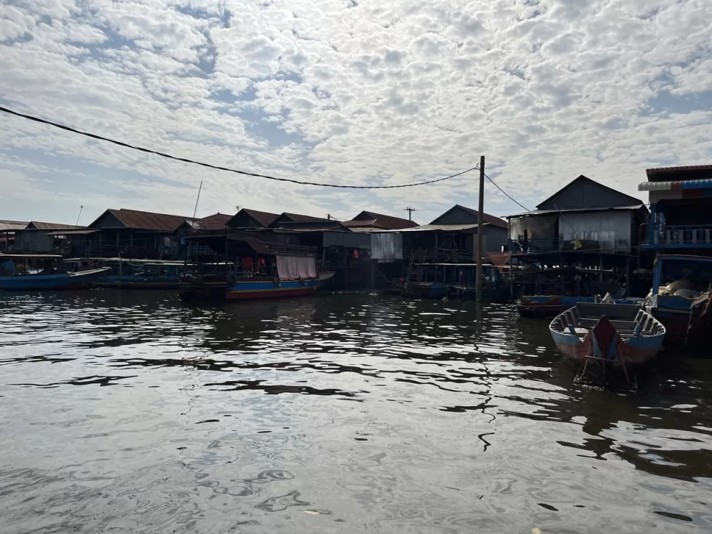 The floating village of Kompong Phluk in Krong Siem Reap on the Tonle Sap Lake