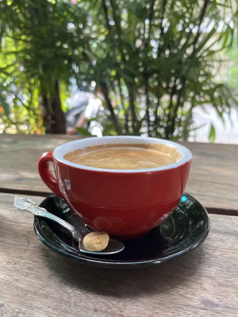 Long Black Coffee at Little Red Fox Espresso Cafe Siem Reap