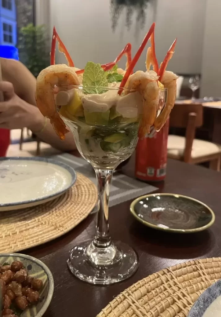 Shrimp Cocktail Starter at Grill Lounge Siem Reap