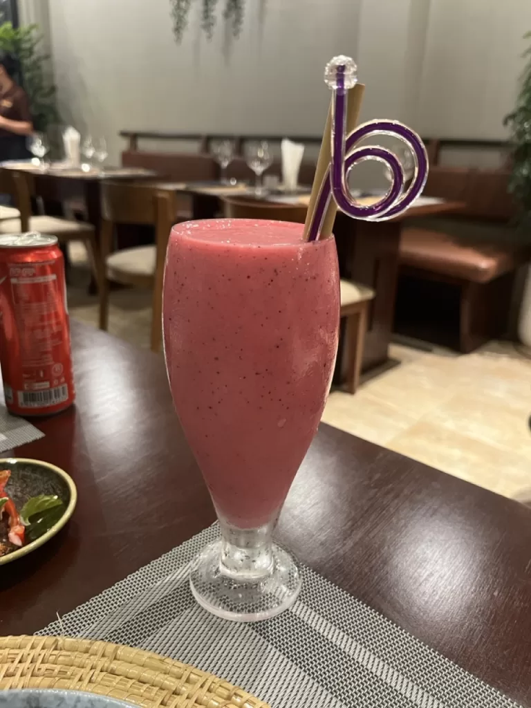 Fresh Fruit Shake at Grill Lounge Restaurant Siem Reap near Angkor Wat