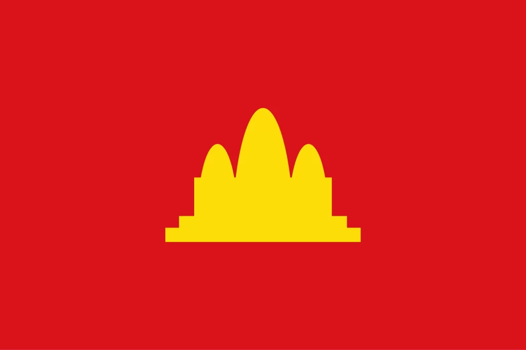 Flag of Democratic Kampuchea during Khmer Rouge rule of Cambodia