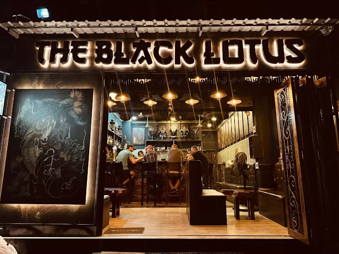 The Black Lotus Bar Funky Lane Siem Reap Front Entrance