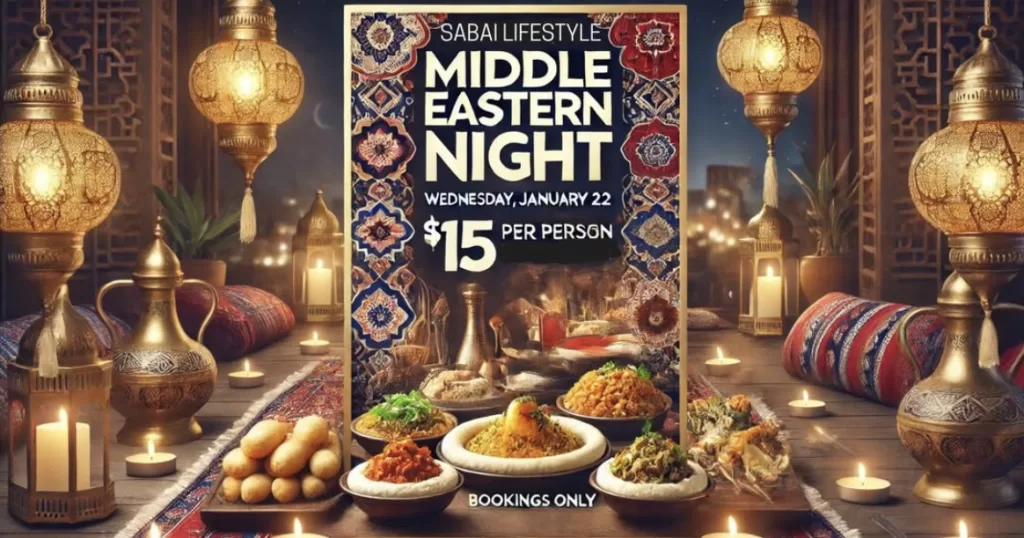 Middle Eastern food events in Siem Reap at Sabai Lifestyle