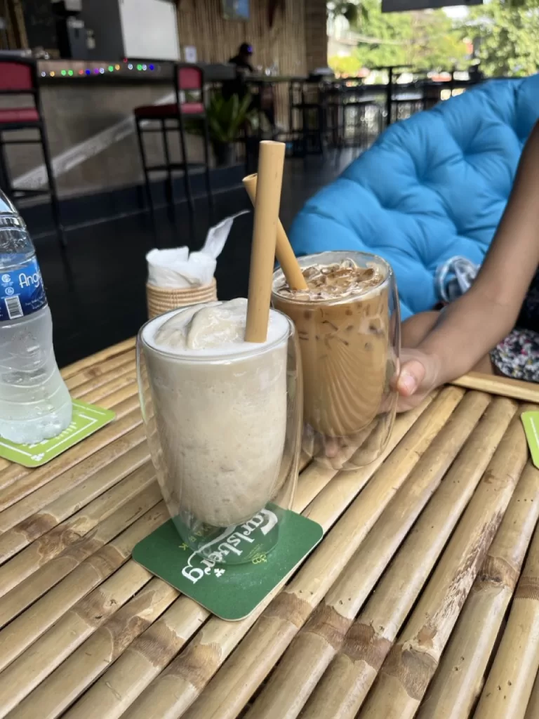 Milkshake and Coffee in Krong Siem Reap Cambodia at Sabai Lifestyle Pool Bar