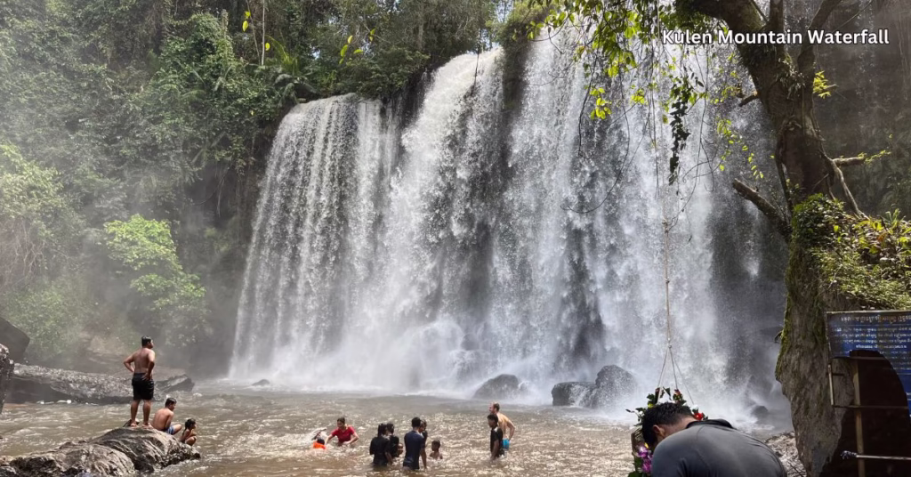 Kulen Waterfall at Phnom Kulen National Park Siem Reap - Attractions in Cambodia