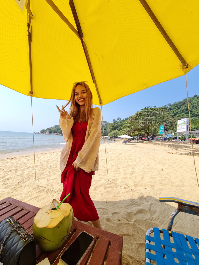 Khmer woman at Kep Beach Cambodia