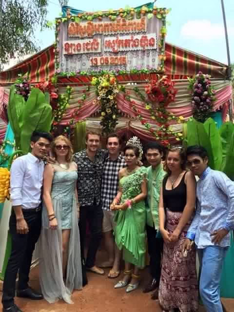 Khmer Weddings held outdoor in tents in the countryside in Cambodia