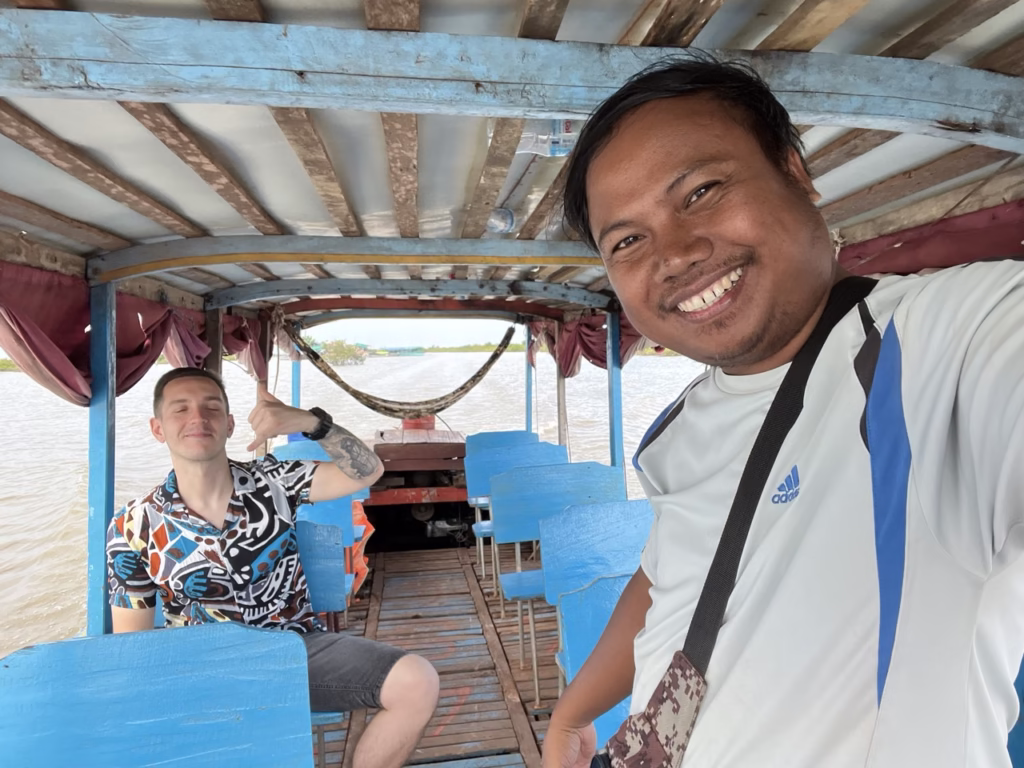 Floating villages Siem Reap boat tour with Siem Reap tuktuk driver Lee