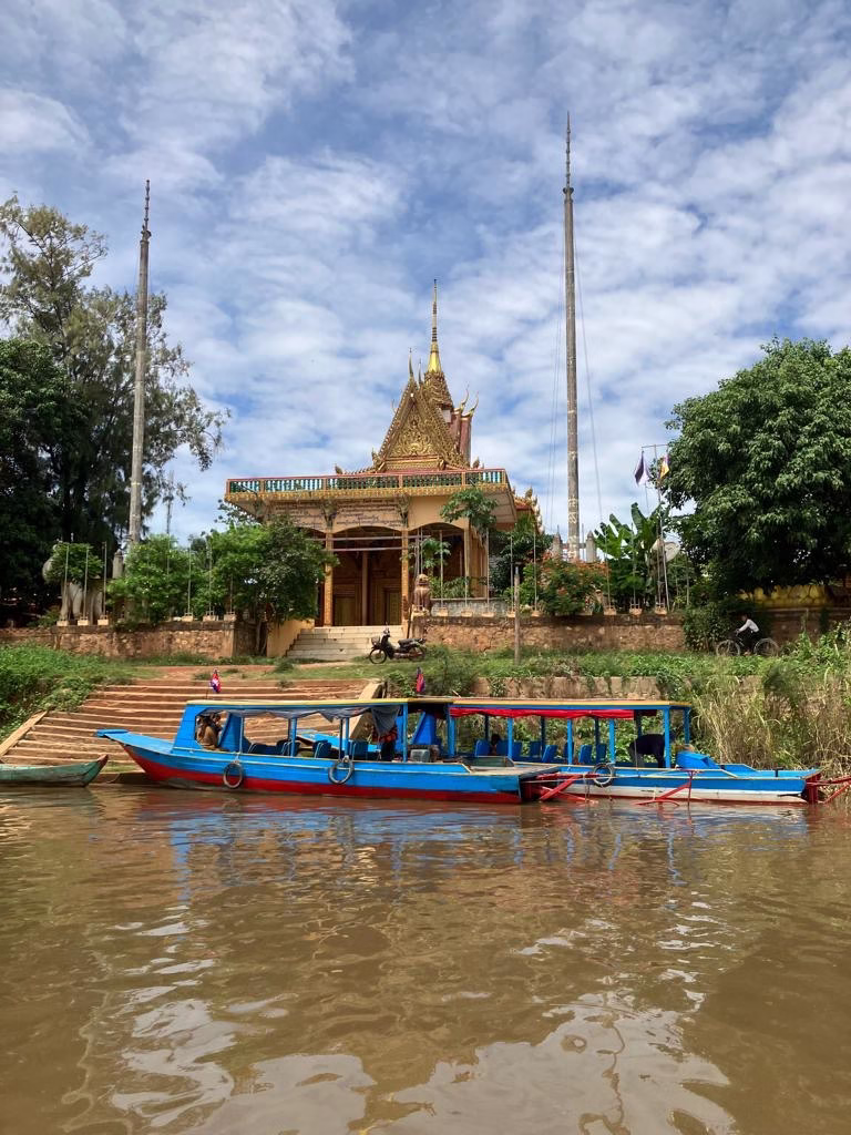 A Pagoda on a floating village tour in Siem Reap