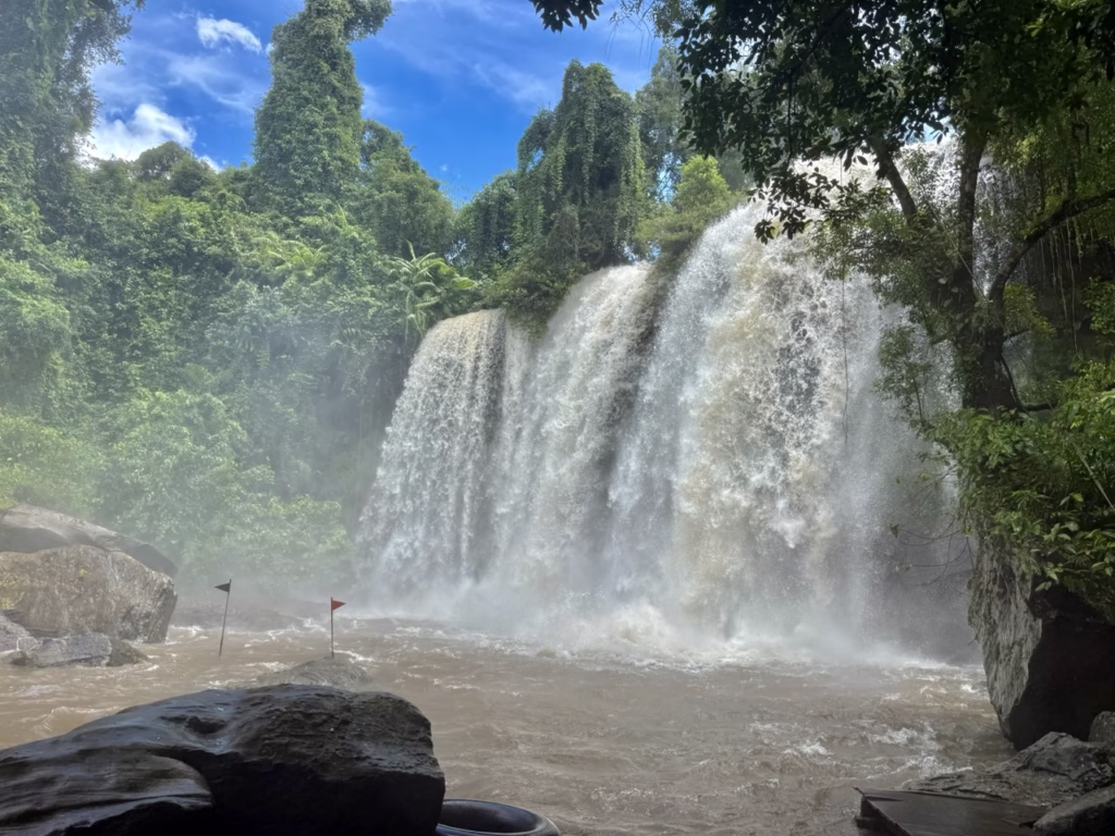 Phnom Kulen Waterfalls Siem Reap in Rainy Season