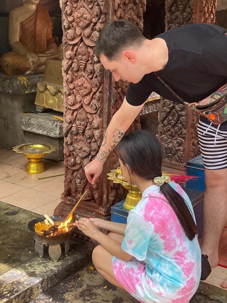 Offering to the Monks at Kulen Mountain Siem Reap Cambodia
